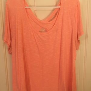 Peach light weight work out tee